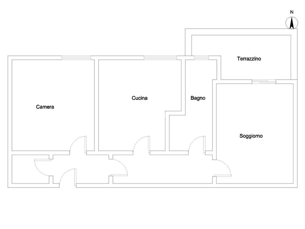 Bilocale Via giotto, Cornaredo - planimetria 1