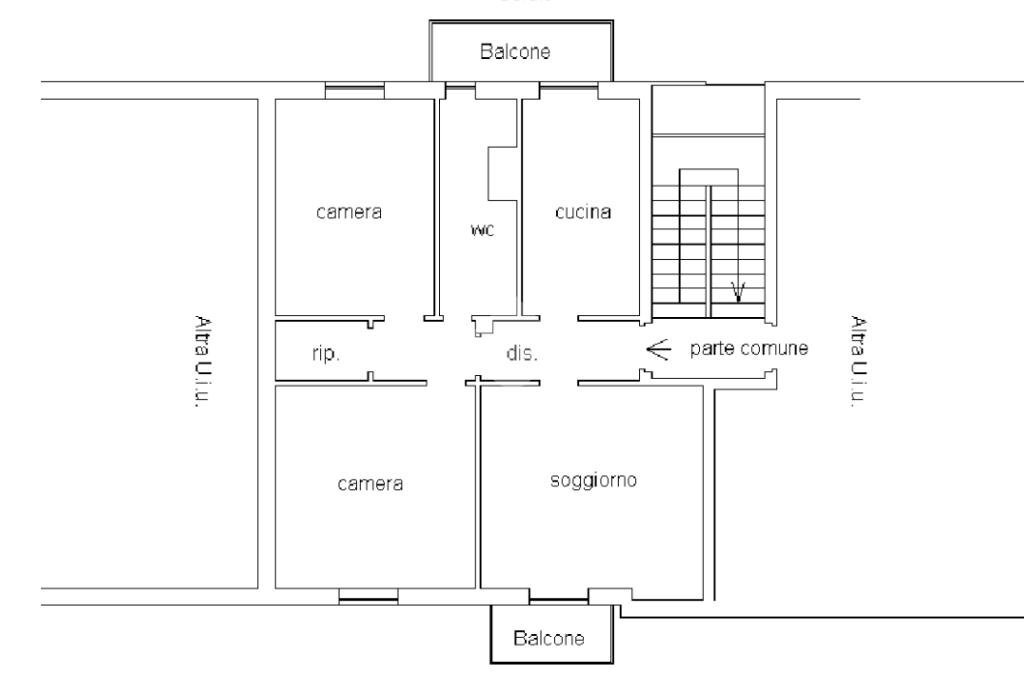 Three-room apartment via Matteotti, Settimo Milanese - floor plans 1