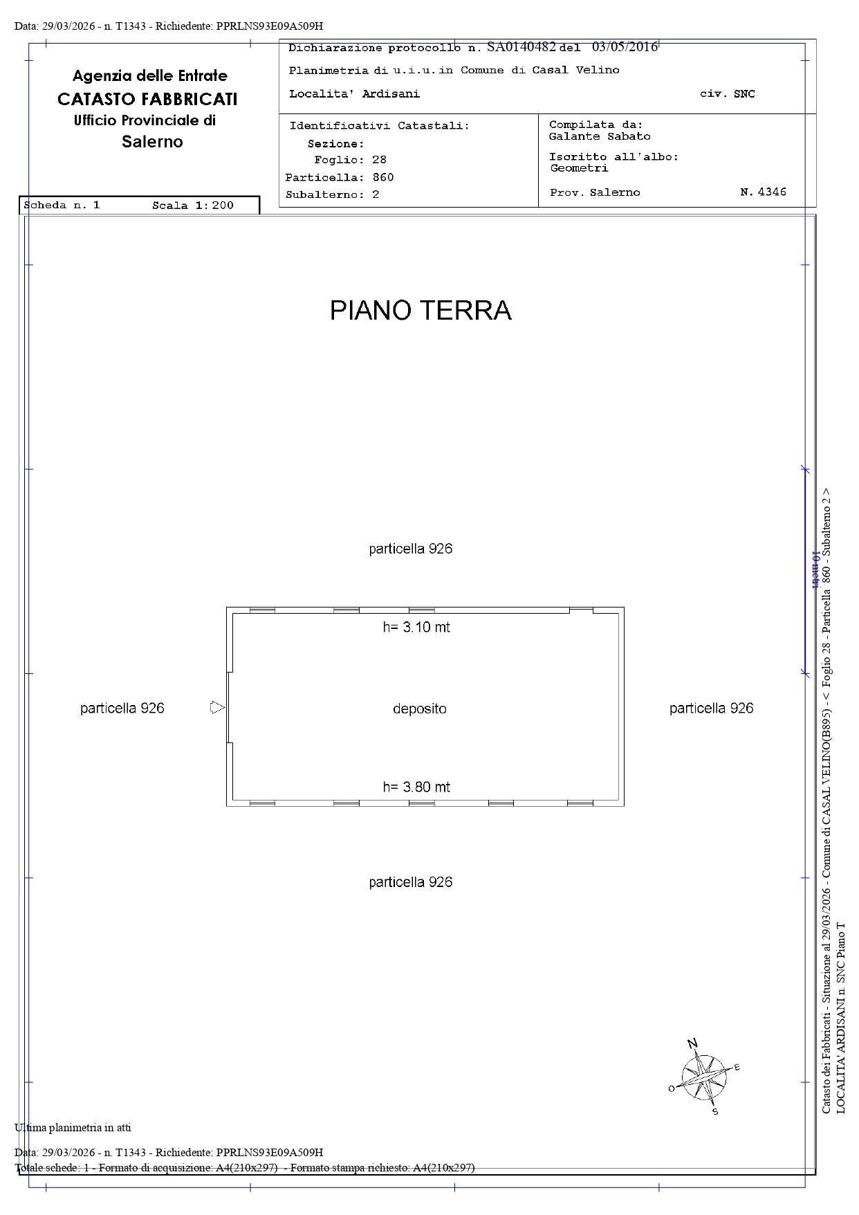 Foto 40 - Rustic Località Ardisani, Casal Velino - floor plans 1