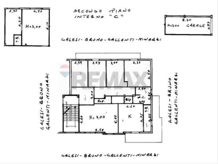 Planimetria appartamento e pertinenze - Appartamento Via Archimede
 
5, Caltagirone - foto 2