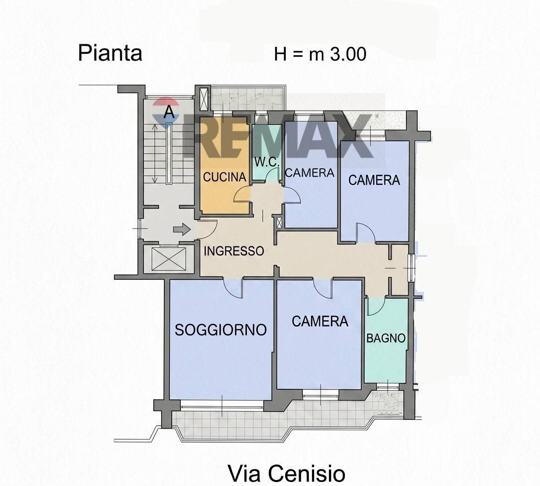 Pianta 2D - Quadrilocale via cenisio
 
50, Milano - planimetria 1