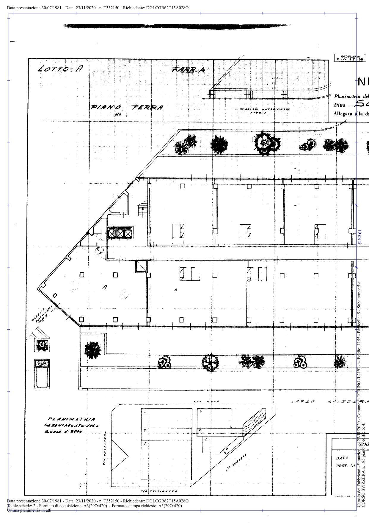 Foto 20 - Ufficio Corso Svizzera
 
185, Torino - planimetria 1