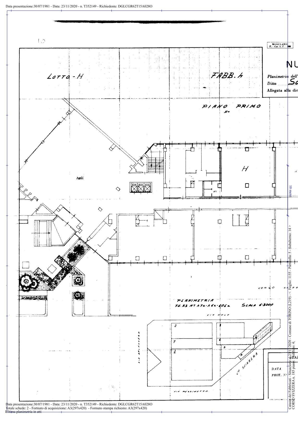 Foto 20 - Ufficio Corso Svizzera
 
185, Torino - planimetria 1