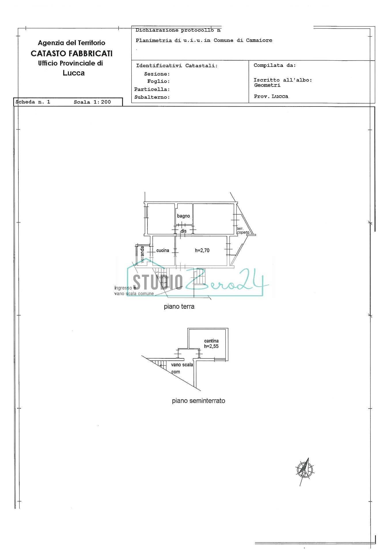 Foto 32 - Trilocale Via Barbate, Camaiore - planimetria 1