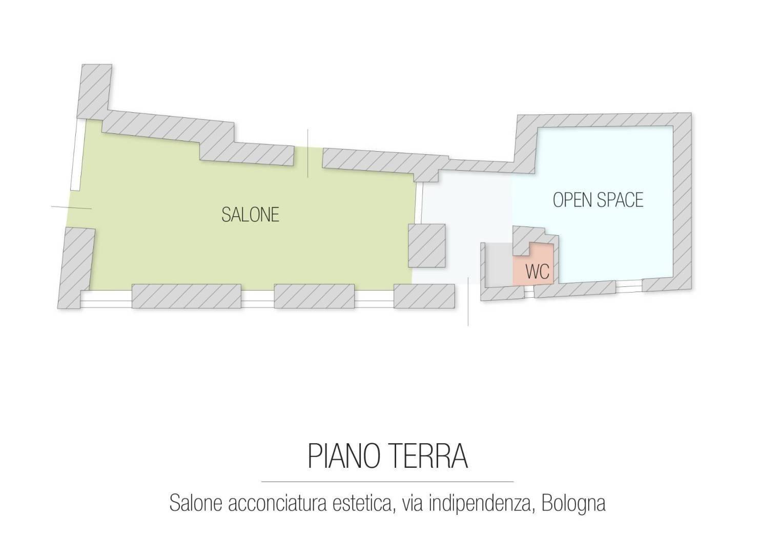 Parrucchieri Uomo - Donna via dell'Indipendenza, Bologna (zona Irnerio) - planimetria 1