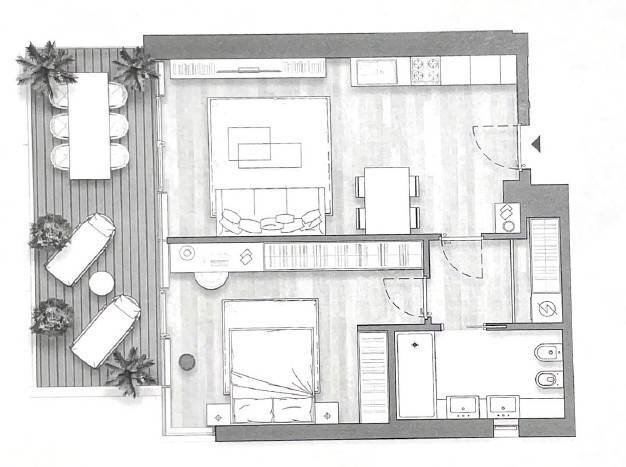 Appartamento piazzale John Fitzgerald Kennedy, 5M, Genova - planimetria 1