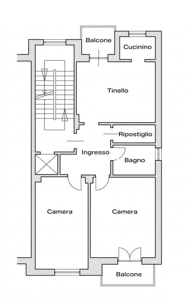 Trilocale via Andrea Provana, 25, Collegno - planimetria 1