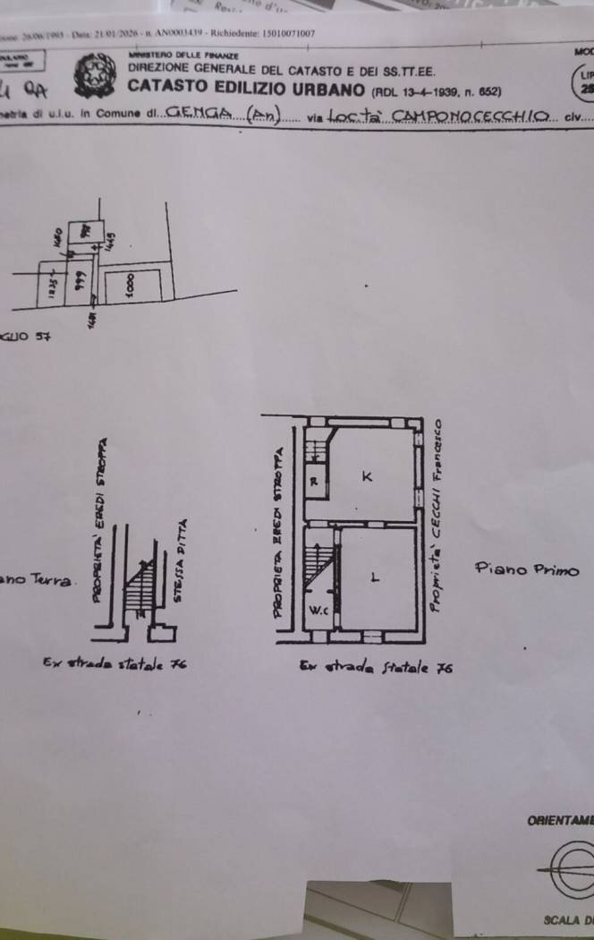 Bilocale via Camponocecchio 15, Genga - planimetria 1