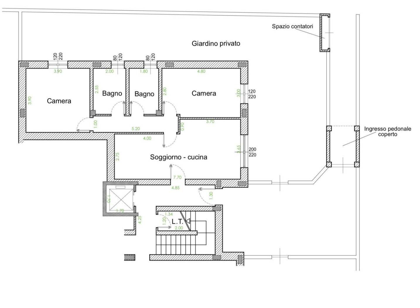 Trilocale via San Pietro, 12, Garlasco - planimetria 1