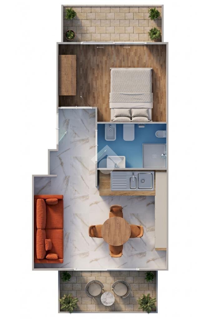 Bilocale Via Imperia, Civezza - planimetria 1