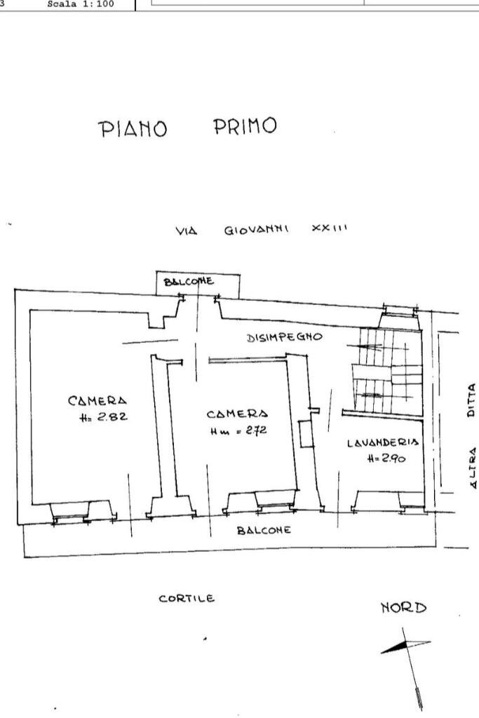 Casa semi indipendente Via Papa Giovanni XXIII, Lauriano - planimetria 1