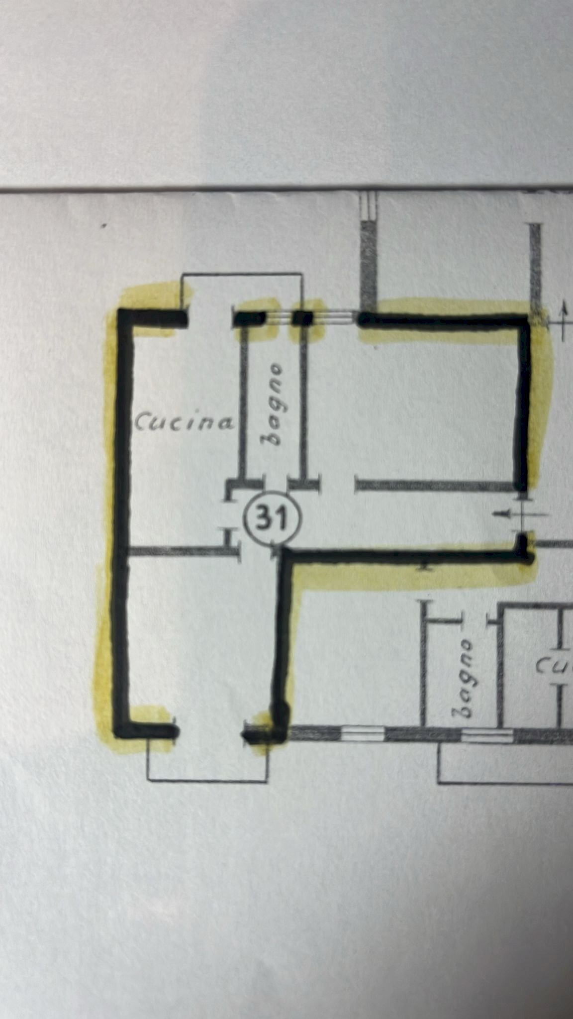 Trilocale via del Timavo, 32, Bologna (zona Saffi) - planimetria 1