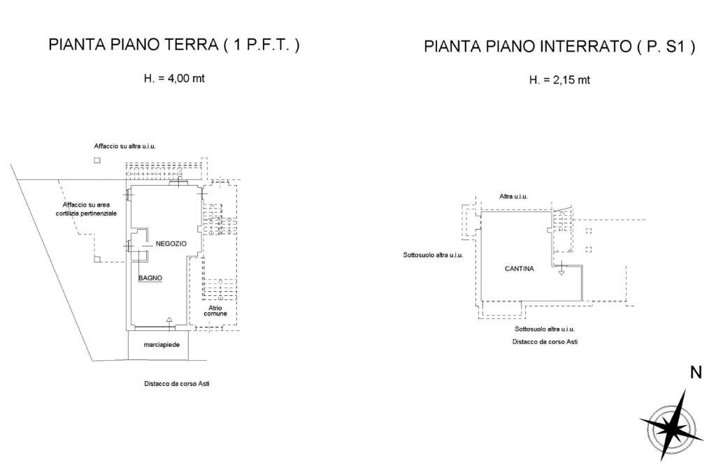 Negozio Corso Asti, Nizza Monferrato - planimetria 1