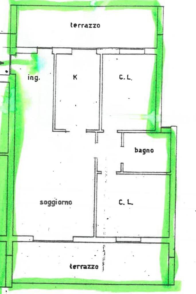 Trilocale Viale Zambianchi, Rimini - planimetria 1