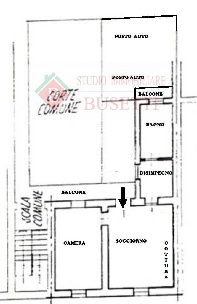 Foto 43 - Bilocale via P. Micca, Legnano - planimetria 1