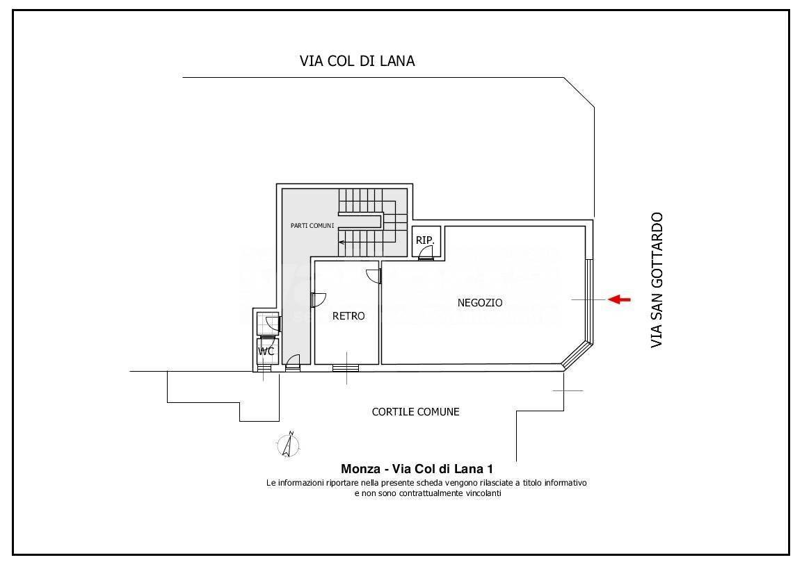 Foto 9 - Shop via Col di Lana
 
1, Monza - floor plans 1
