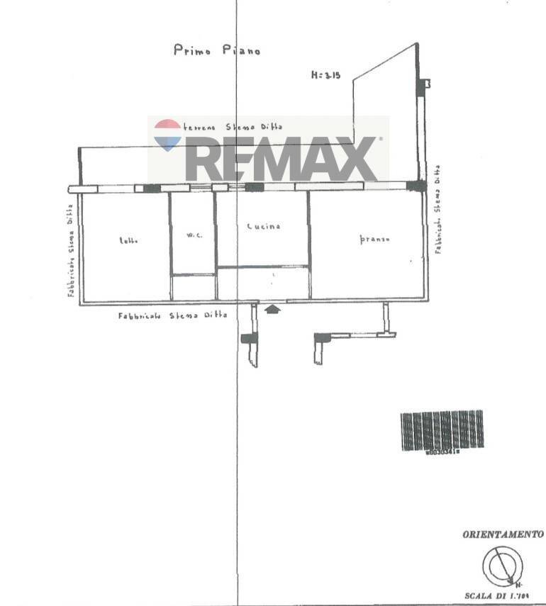 Pianta 2D - Trilocale Furci Siculo - planimetria 1