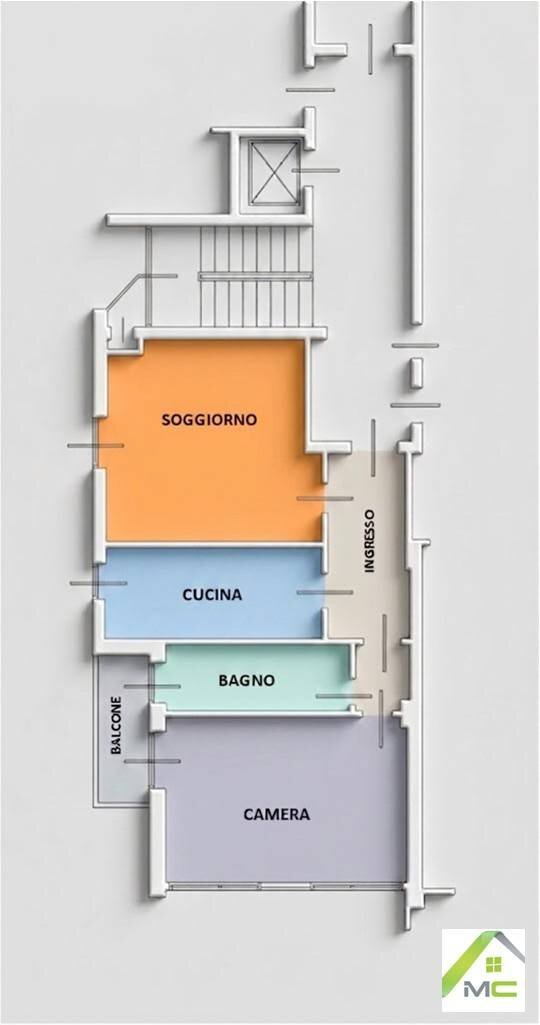 Foto 14 - Two-room apartment VIA DERNA
 
34/A, Milano - floor plans 1