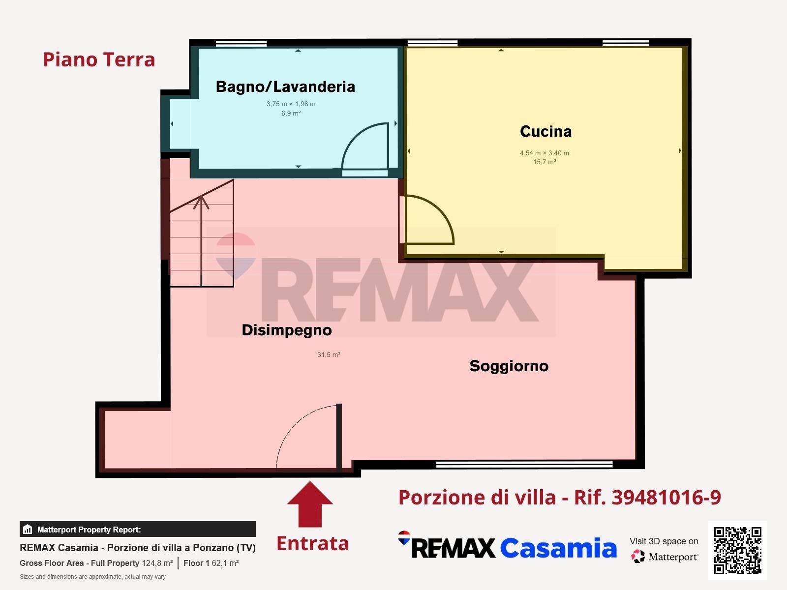 Pianta 2D - Casa semi indipendente Via Talponera
 
47, Ponzano Veneto - planimetria 1