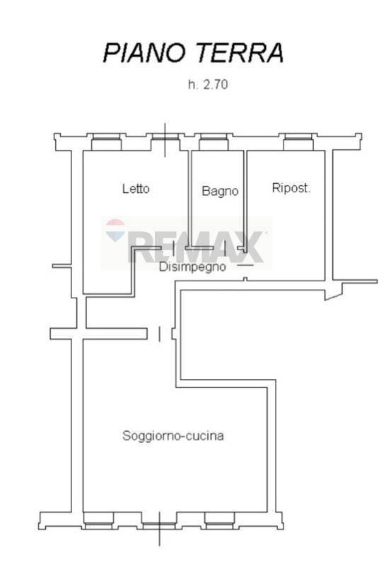 Pianta 2D - Trilocale Via Caterina Bon Brenzoni, Mozzecane - planimetria 1