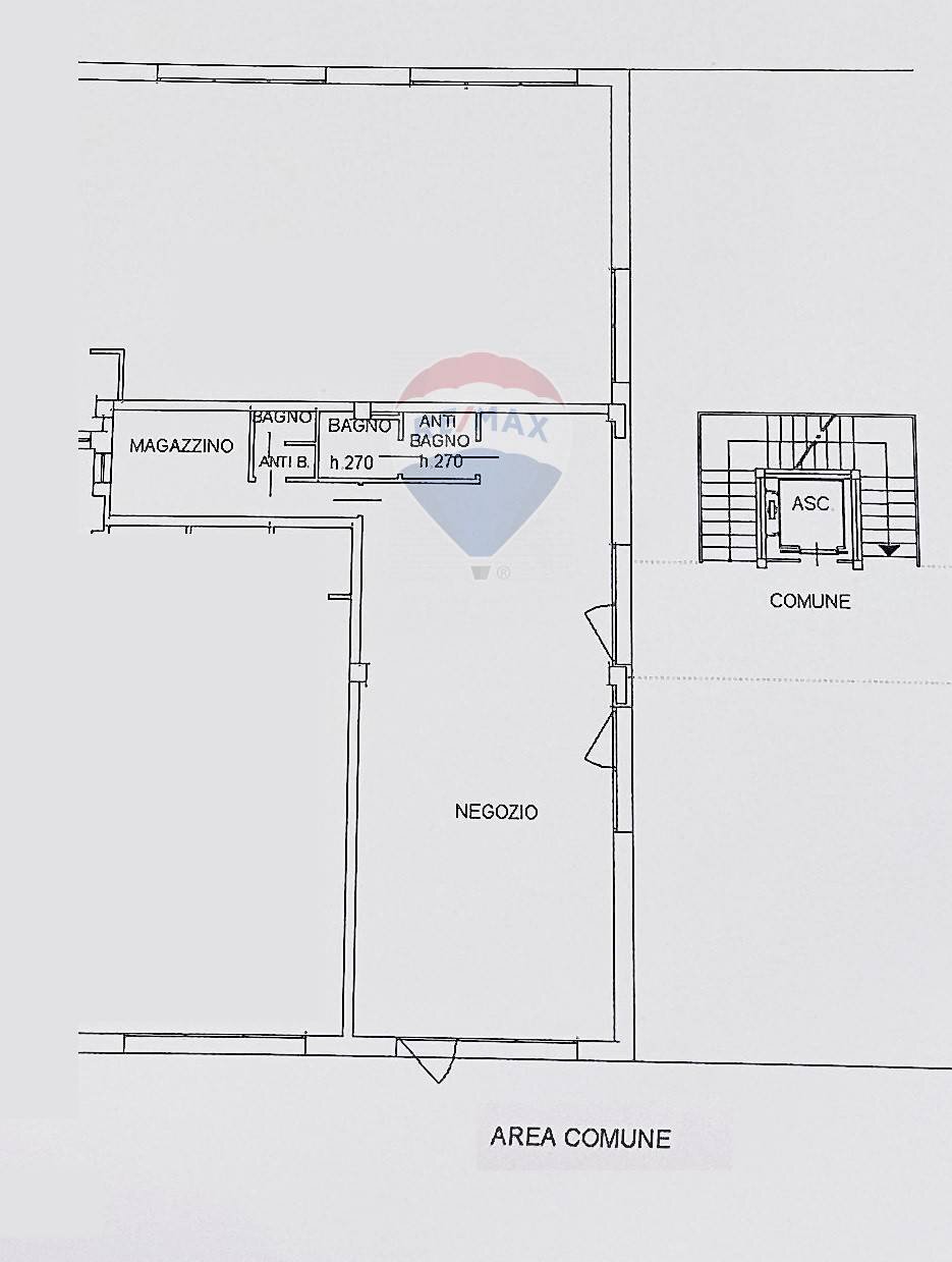 Pianta 2D - Negozio Via Caduti del Lavoro
 
3, Curtatone - planimetria 1