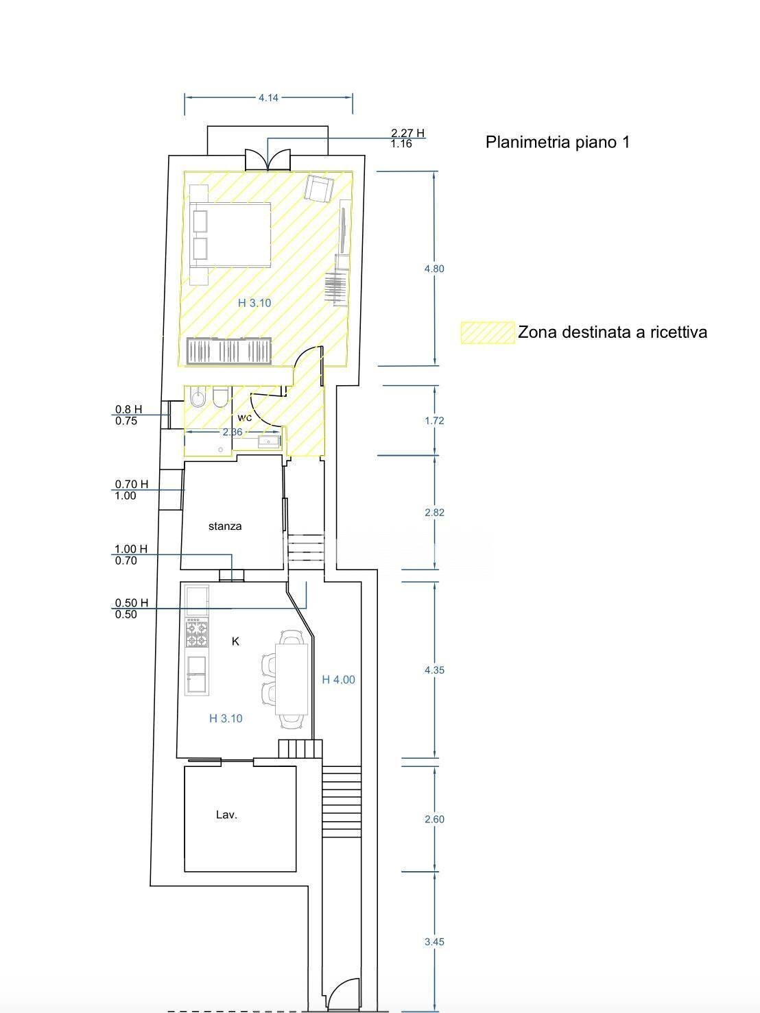 Foto 28 - Quadrilocale Via Garibaldi, Agrigento - planimetria 1