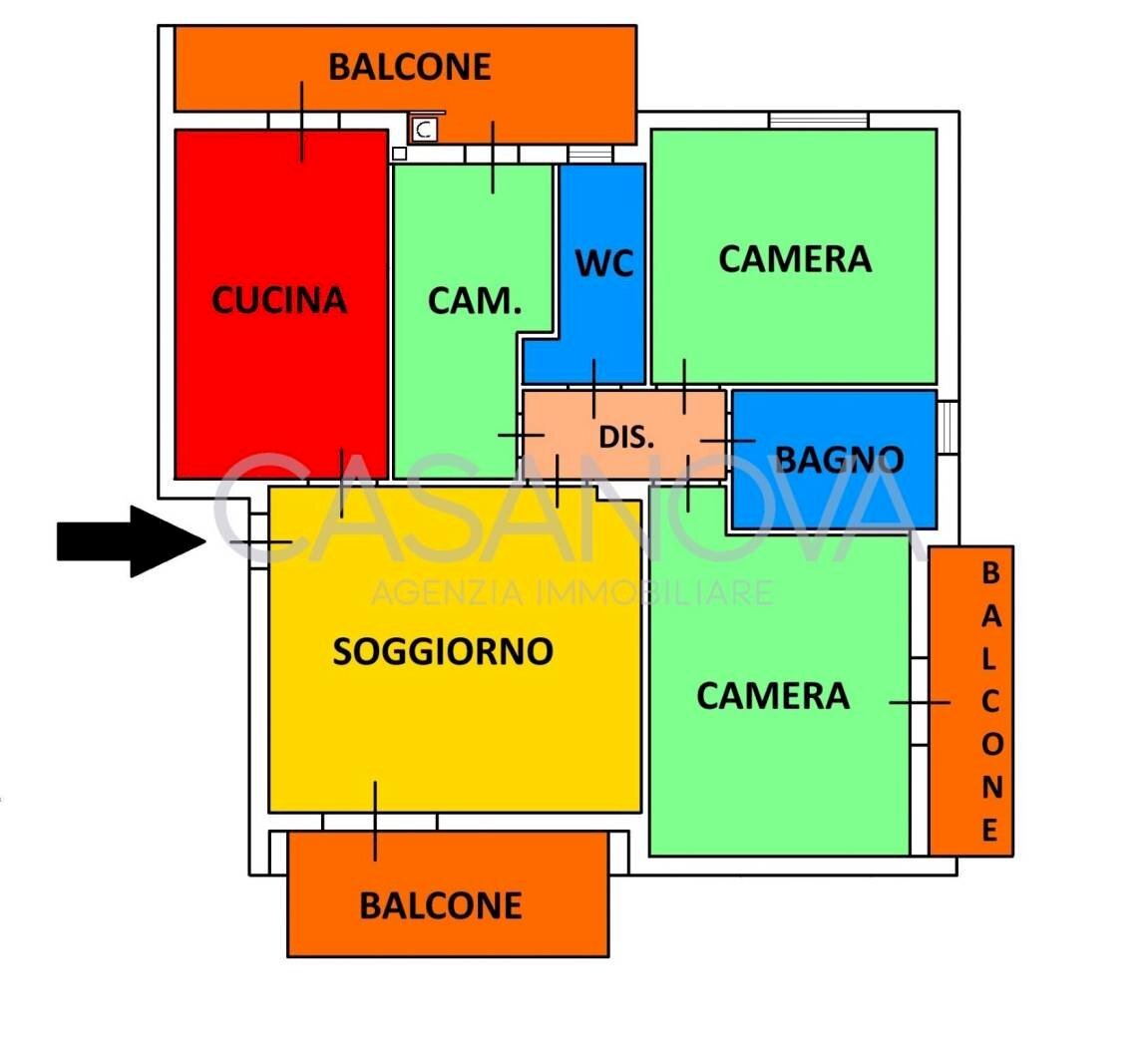 Quadrilocale via Umberto Terracini, 23, Mosciano Sant'Angelo - planimetria 1