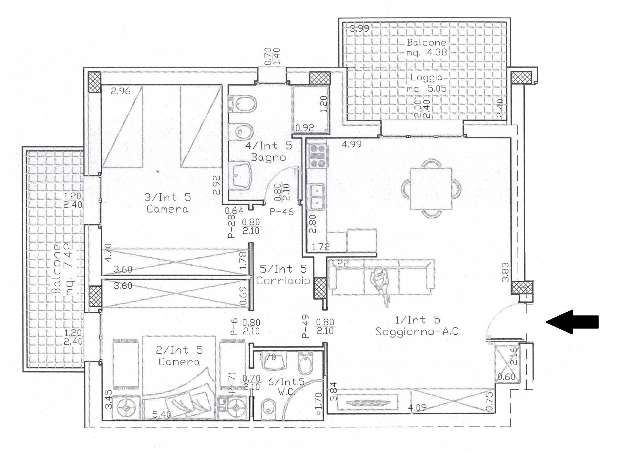 Appartamento Giulianova - planimetria 1