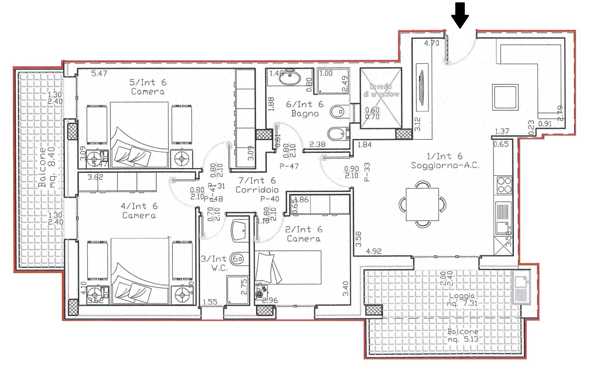 Appartamento Giulianova - planimetria 1