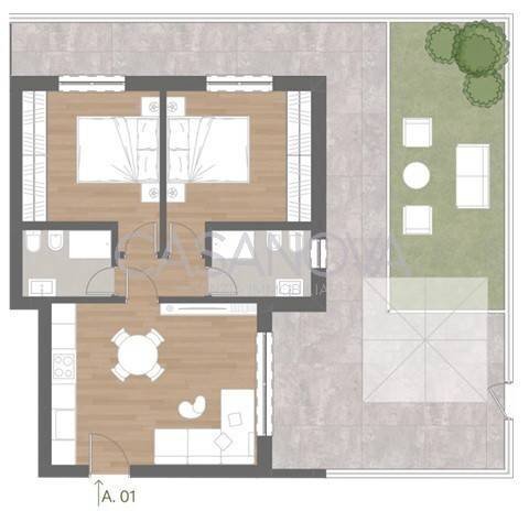 Trilocale Giulianova - planimetria 1
