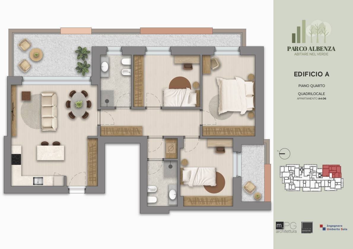Foto 21 - Quadrilocale Via Monte Albenza
 
10, Monza - planimetria 1