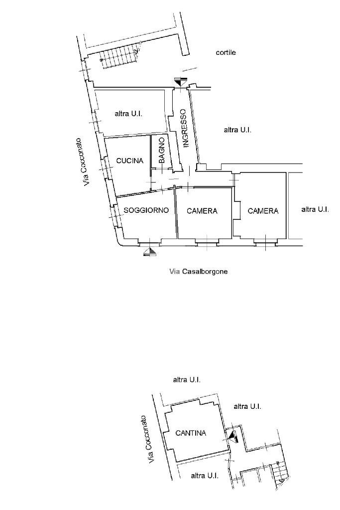 Quadrilocale Via Casalborgone, Torino (zona Borgo Po) - planimetria 1