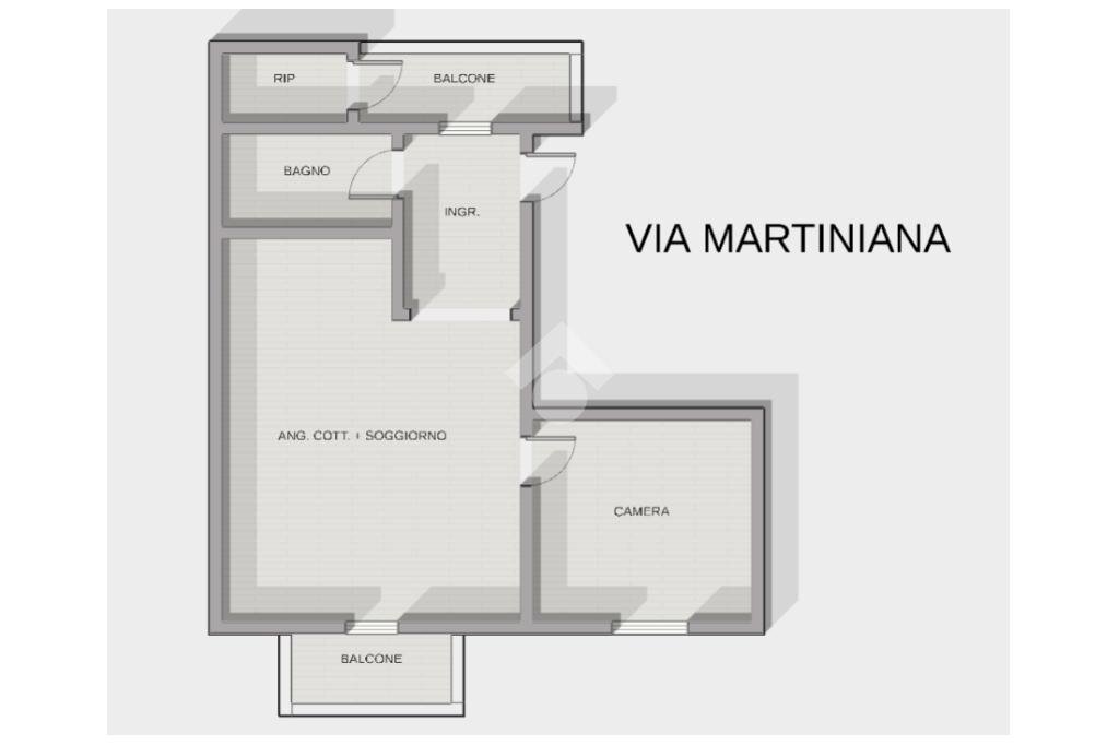 Bilocale Via Martiniana, Torino (zona San Paolo) - planimetria 1
