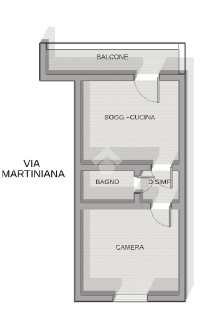 Bilocale Via Martiniana, Torino (zona San Paolo) - planimetria 1
