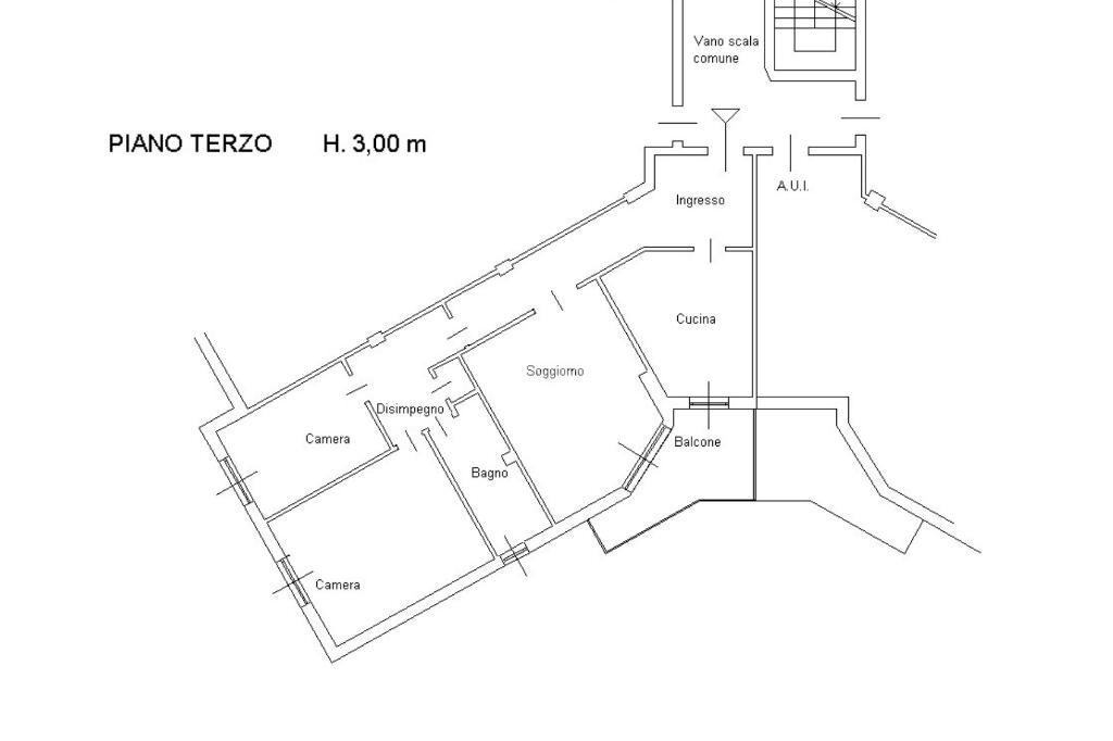 Trilocale Via G. B. Bazzoni, Trezzo sull'Adda - planimetria 1