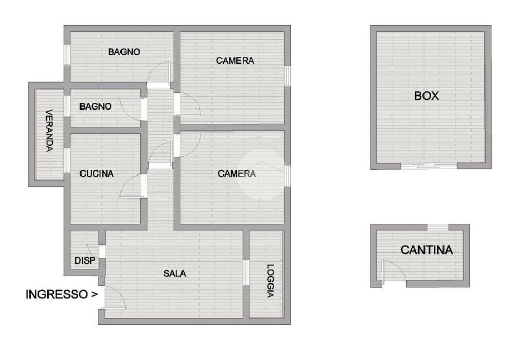 Quadrilocale Via Piero Calamandrei, Genova (zona Voltri) - planimetria 1