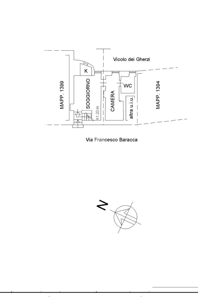 Two-room apartment Via Francesco Baracca, Sanremo - floor plans 1