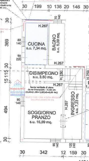 Foto 22 - Casa semi indipendente Via Gallerani
 
39, Cento - planimetria 1