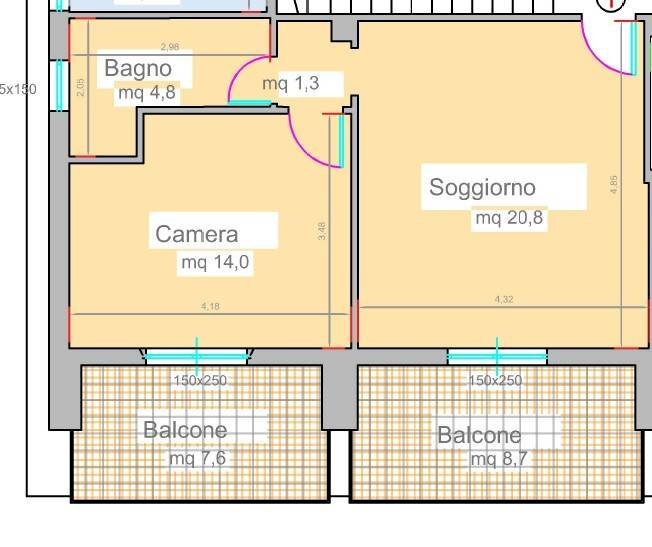 Foto 8 - Appartamento Via Trieste
 
25, Porto Sant'Elpidio - planimetria 1