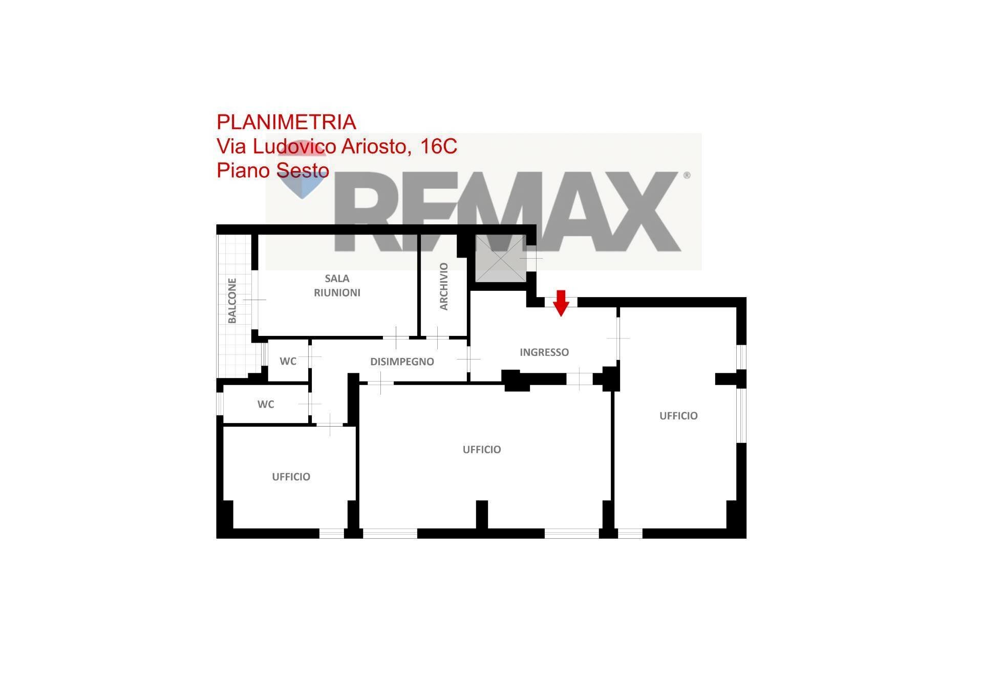 Pianta 2D - Ufficio Via Ludovico Ariosto
 
16c, Palermo - planimetria 1