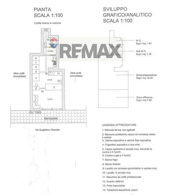 Pianta 2D - Commercial Activity Via Guglielmo Oberdan
 
116, Catania - floor plans 1