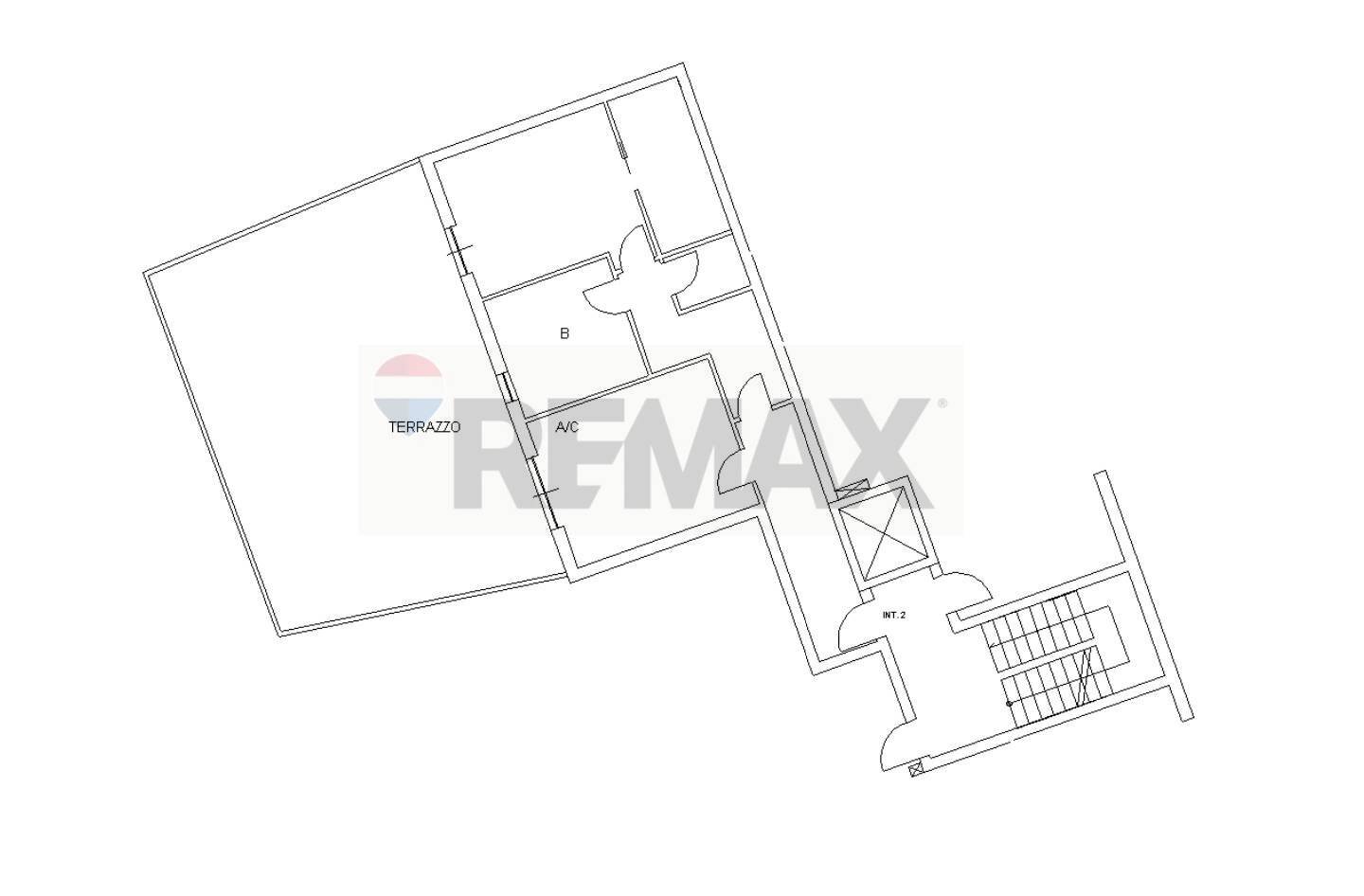 Pianta 2D - Trilocale Nettuno - planimetria 1