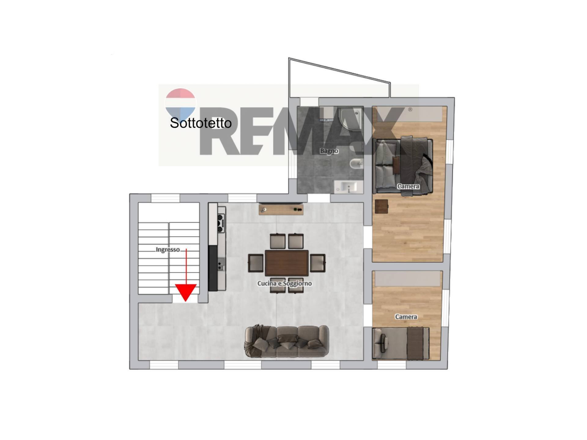 Pianta 2D - Three-room apartment Via Della Chiesa
 
2, Morsano al Tagliamento - floor plans 1
