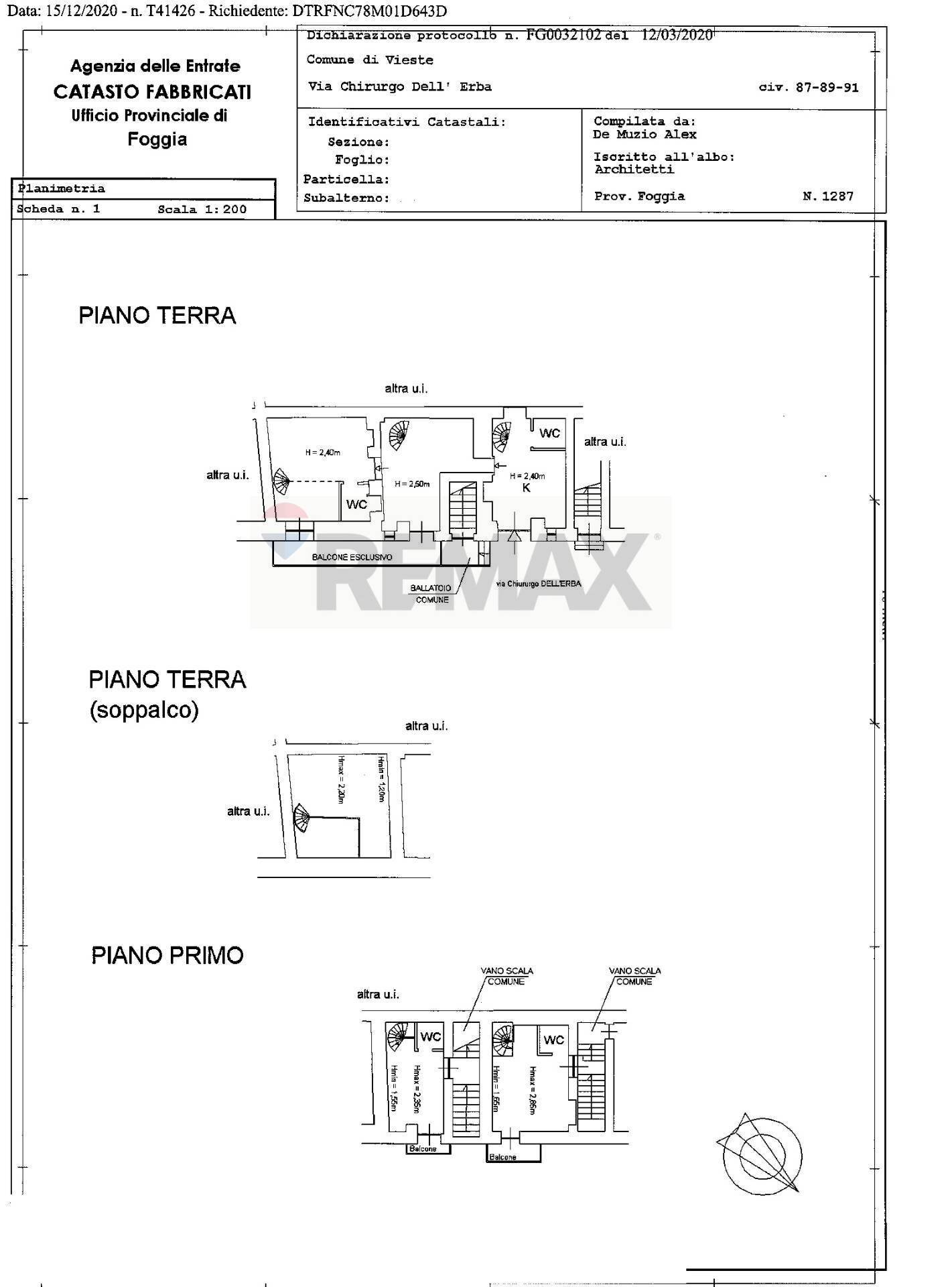Pianta 2D - Appartamento Via Chirurgo dell'Erba
 
87, Vieste - planimetria 1