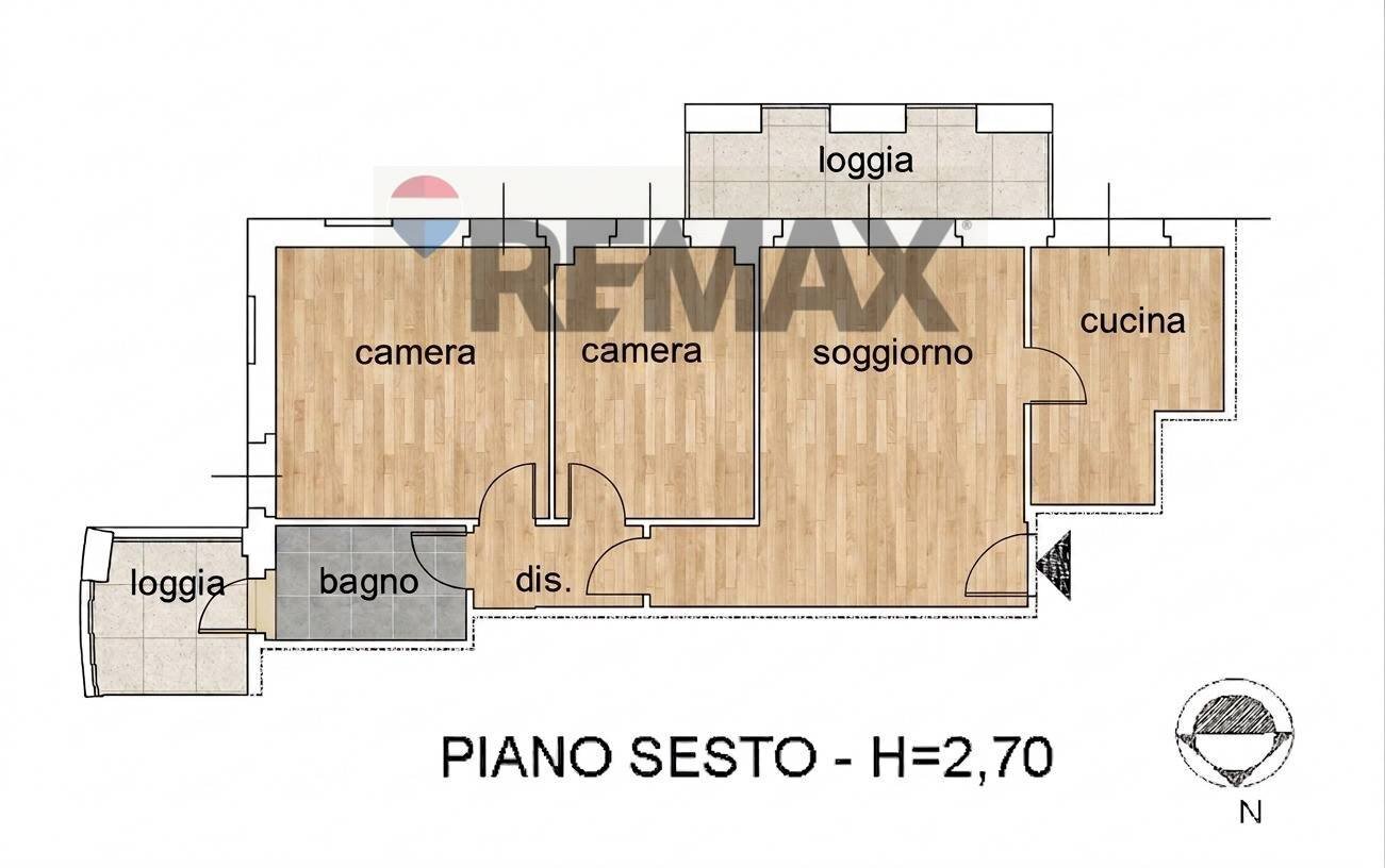Pianta 2D - Trilocale Piazza della Repubblica
 
16, Fidenza - planimetria 1