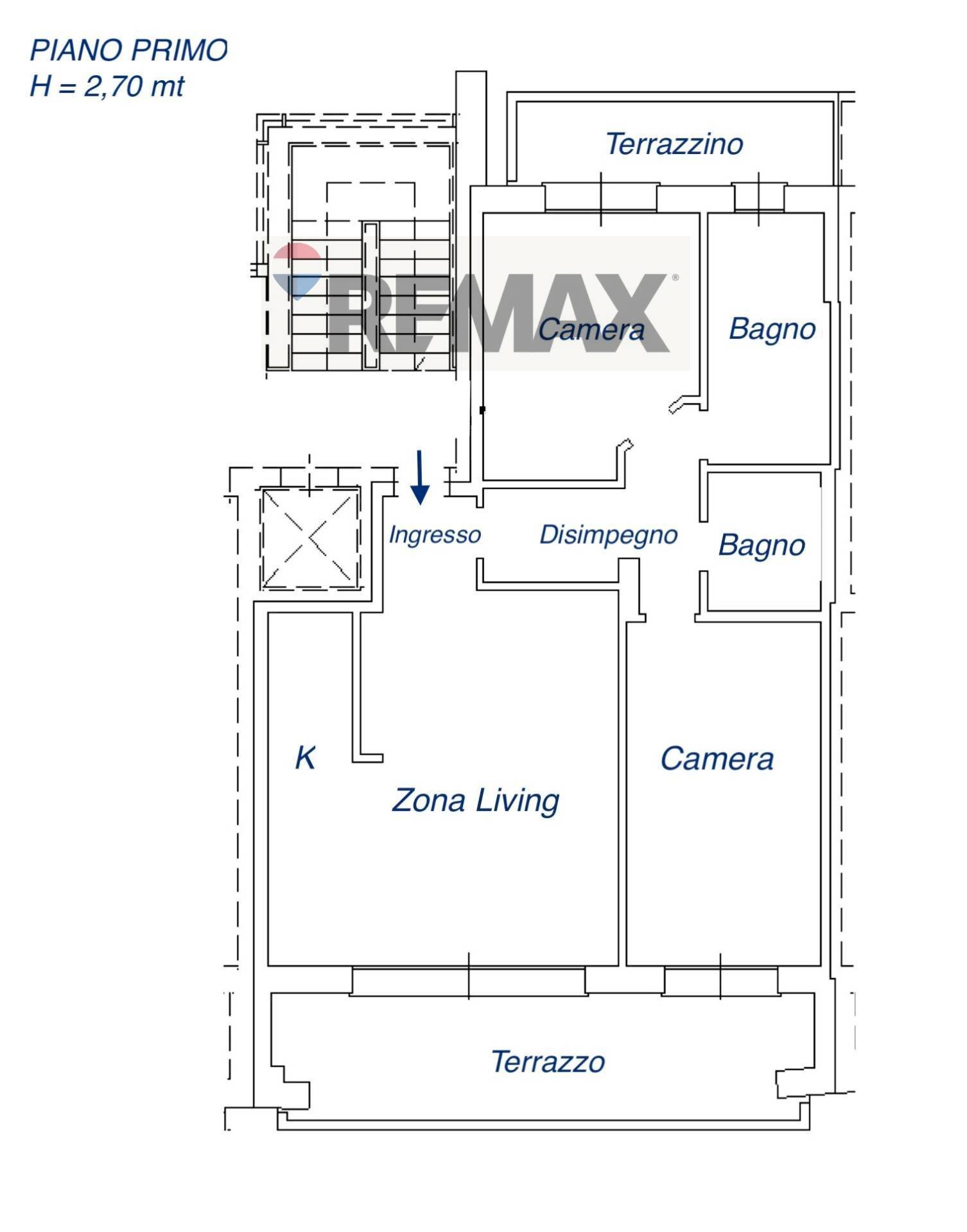 Pianta 2D - Trilocale Via Statuto
 
8a, Giussano - planimetria 1