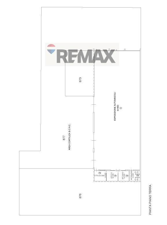 Pianta 2D show room - commerciale - Locale Commerciale via matteotti
 
68, Noceto - planimetria 1