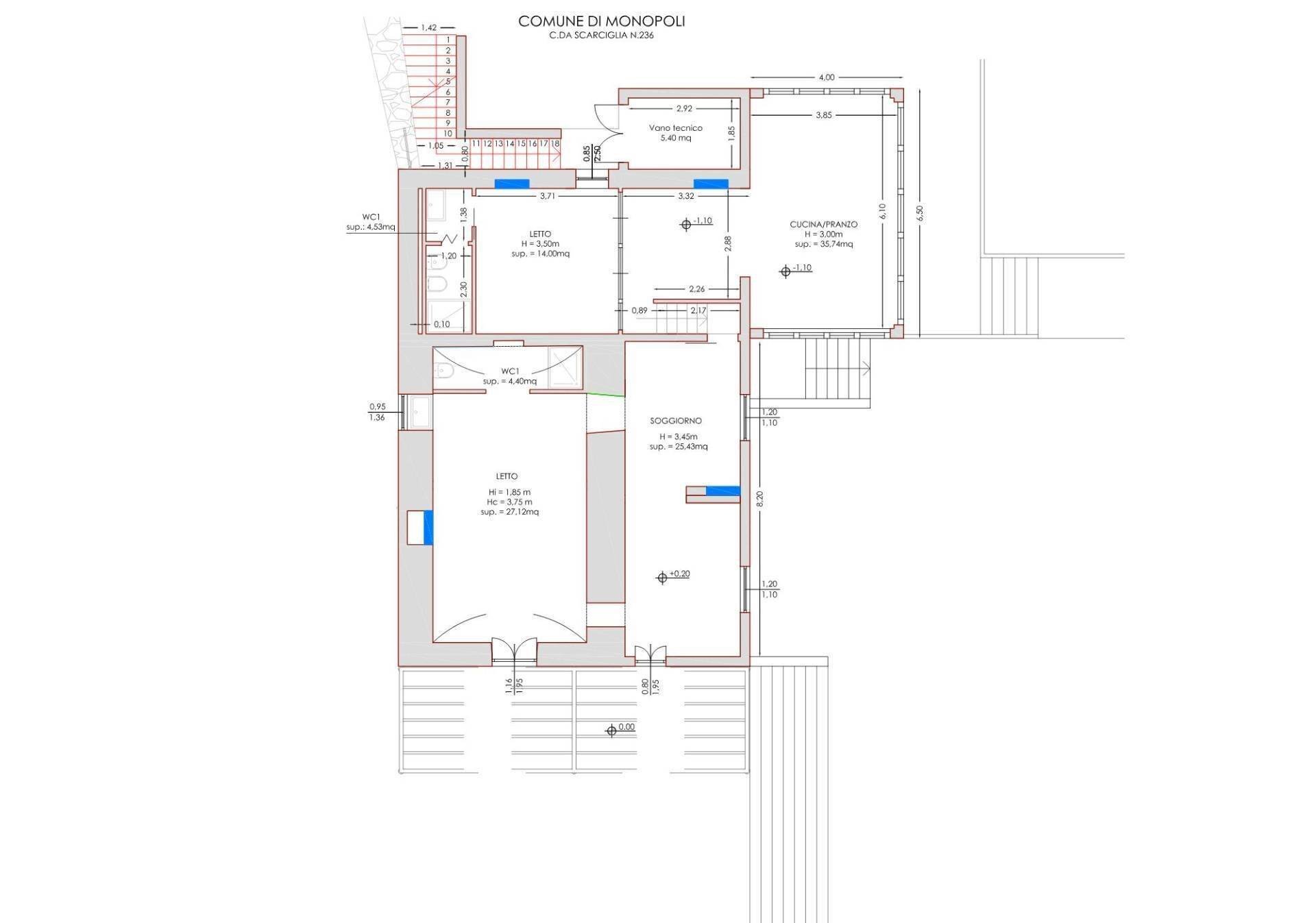 Foto 31 - Villa Contrada Scarciglia
 
236, Monopoli - planimetria 1