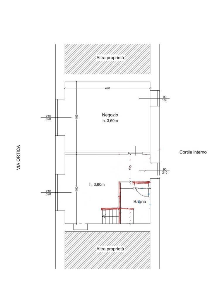 Shop via Ortica, Milano (neighborhood Ortica) - floor plans 1