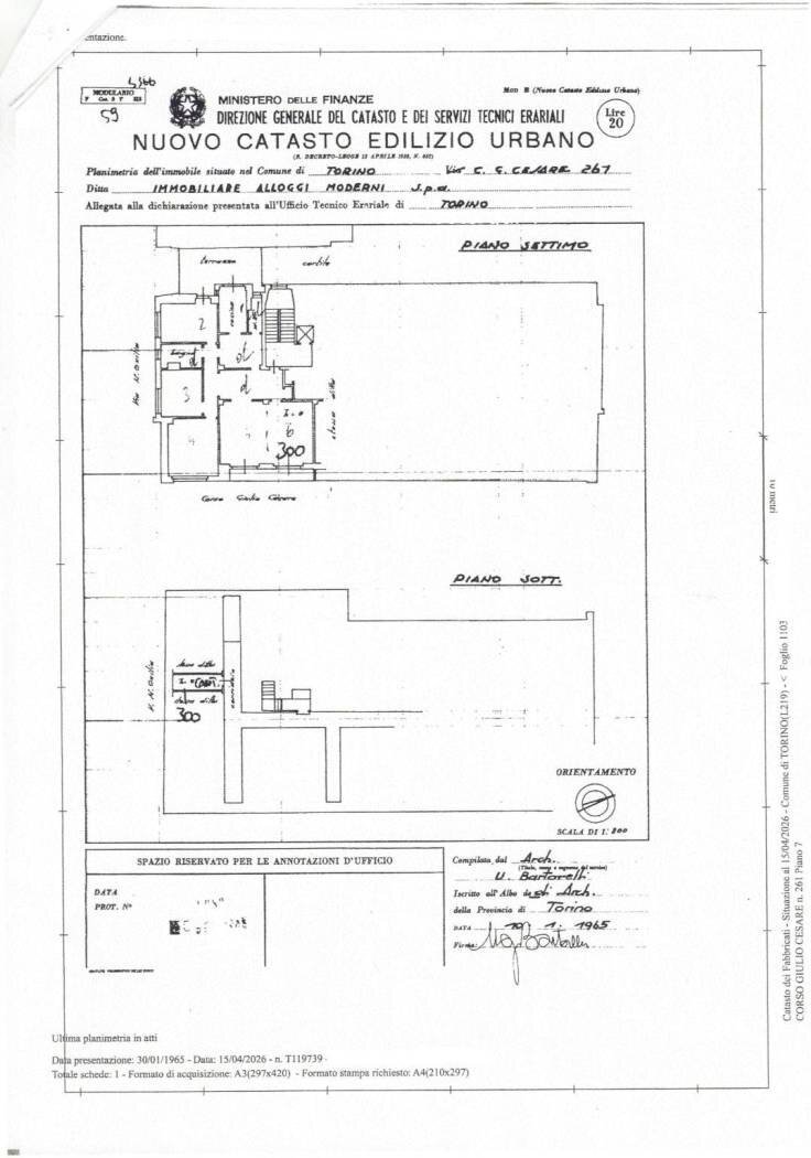 Apartment corso Giulio Cesare, 261, Torino - floor plans 1